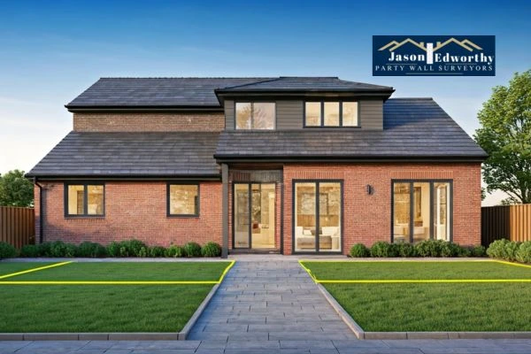 Home extension focusing on boundary line Solihull
